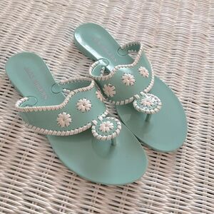 Jack Rogers Sz 9 *Tiffany-Blue* Coastal Aqua PVC Jelly Sandals